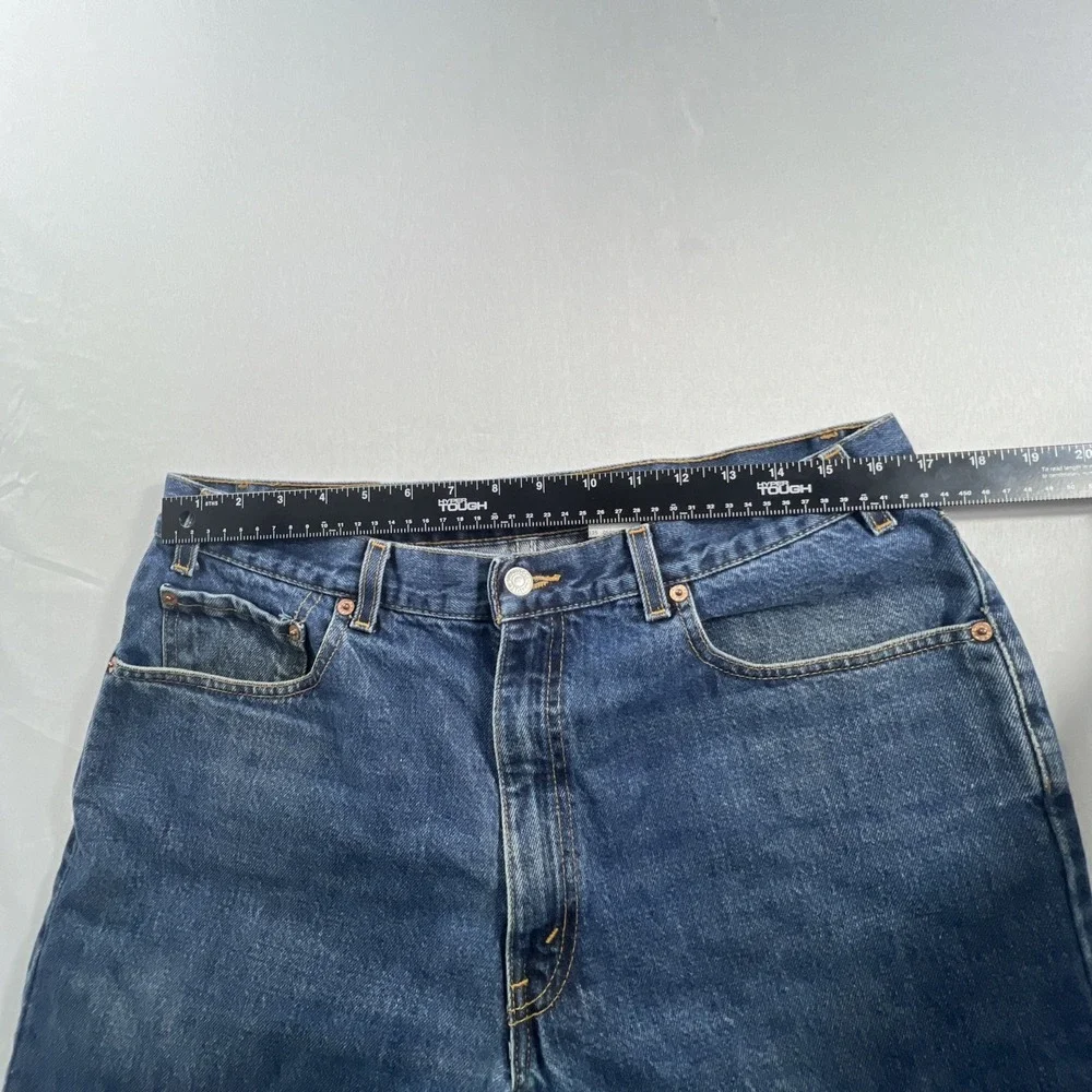 2000's Levi's 550 Jeans Men's Tag 36x32 Relaxed Fit Blue Denim Y2K Classic
